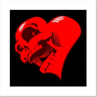 Heart Skull Posters and Art